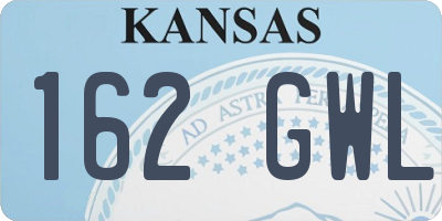 KS license plate 162GWL