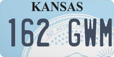 KS license plate 162GWM