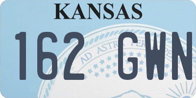 KS license plate 162GWN