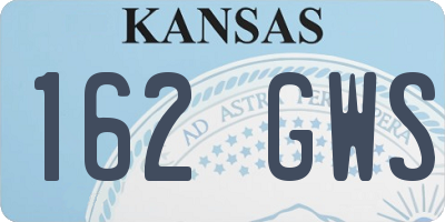KS license plate 162GWS
