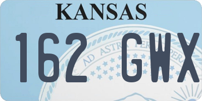 KS license plate 162GWX