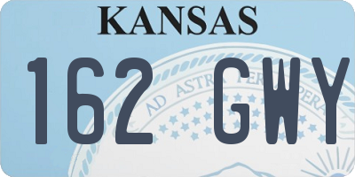 KS license plate 162GWY