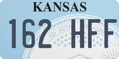 KS license plate 162HFF