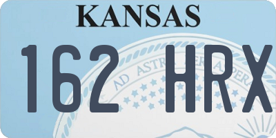 KS license plate 162HRX