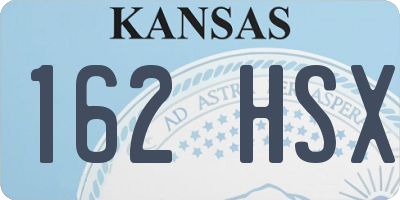 KS license plate 162HSX