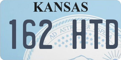 KS license plate 162HTD