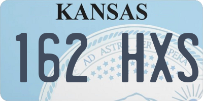 KS license plate 162HXS