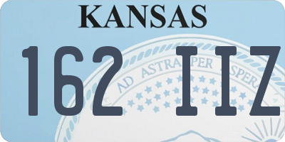 KS license plate 162IIZ