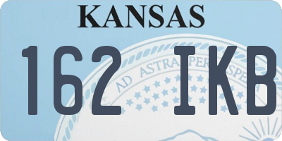 KS license plate 162IKB