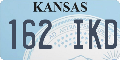 KS license plate 162IKD