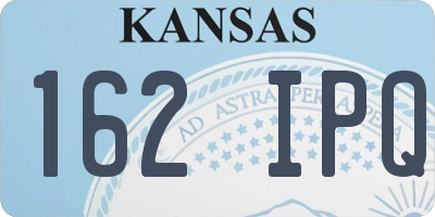 KS license plate 162IPQ