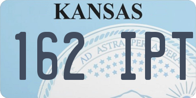 KS license plate 162IPT