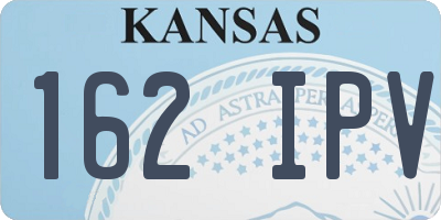 KS license plate 162IPV
