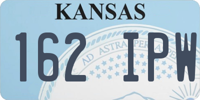 KS license plate 162IPW