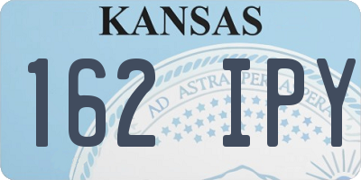 KS license plate 162IPY