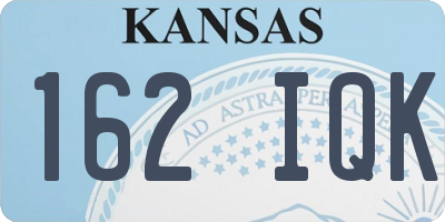 KS license plate 162IQK