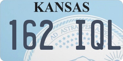 KS license plate 162IQL