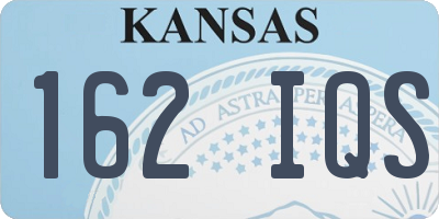 KS license plate 162IQS