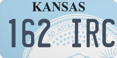 KS license plate 162IRC