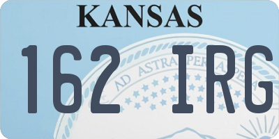 KS license plate 162IRG