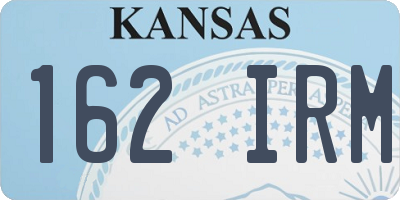 KS license plate 162IRM