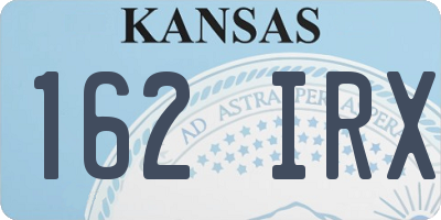 KS license plate 162IRX