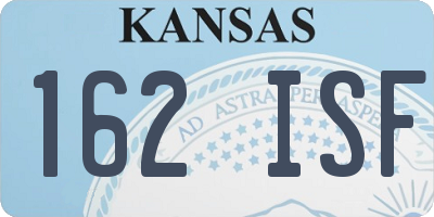 KS license plate 162ISF
