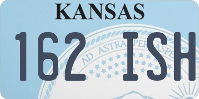 KS license plate 162ISH