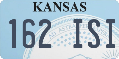 KS license plate 162ISI