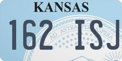 KS license plate 162ISJ