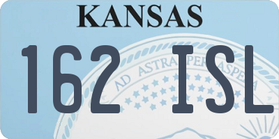 KS license plate 162ISL