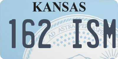 KS license plate 162ISM