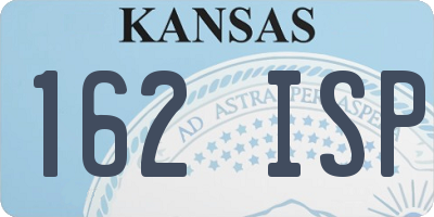 KS license plate 162ISP