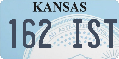 KS license plate 162IST