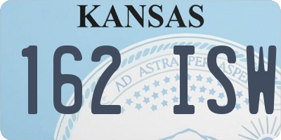 KS license plate 162ISW