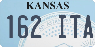 KS license plate 162ITA