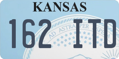 KS license plate 162ITD