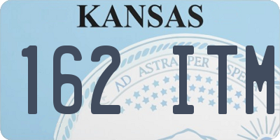 KS license plate 162ITM