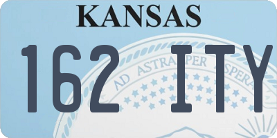 KS license plate 162ITY