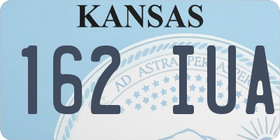KS license plate 162IUA