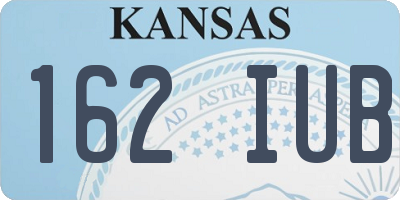 KS license plate 162IUB