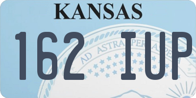 KS license plate 162IUP