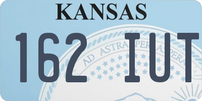 KS license plate 162IUT