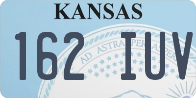 KS license plate 162IUV