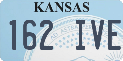 KS license plate 162IVE