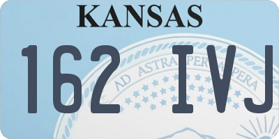 KS license plate 162IVJ