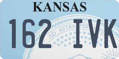 KS license plate 162IVK