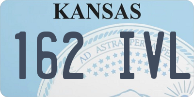 KS license plate 162IVL