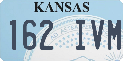 KS license plate 162IVM