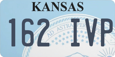 KS license plate 162IVP